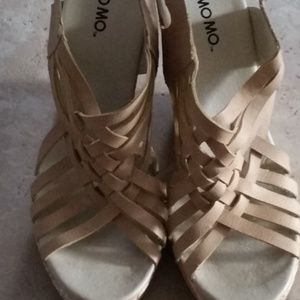 Tan Platform Wedge Sandal